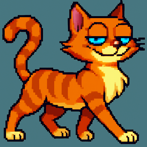 cambia la posicion de las piernas como si hubiese dado un paso con el mismo estilo pixel art
