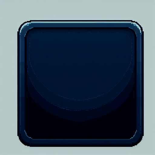 A dark blue rectangle background with rounded edges to place text on top of for a menu..
Single Game Texture. In-Game asset. 2d. Blank background. High contrast. No shadows.