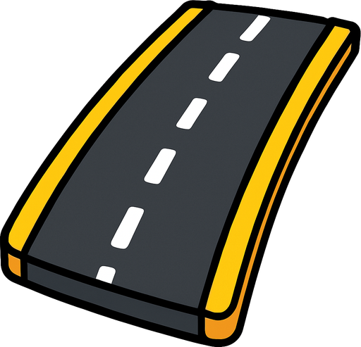 road.
In-Game asset.  2d.  High contrast.  No shadows