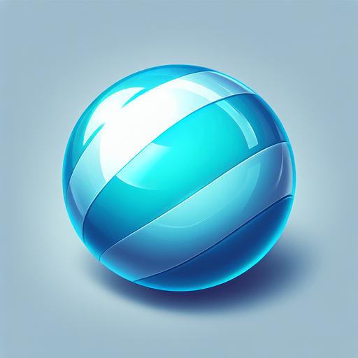 Generate a high-quality icon asset of the specific **blue candy** shown in the provided Candy Crush screenshot.

*   **Shape:** A smooth, **round, slightly flattened sphere or thick disc** shape with perfectly curved edges. It should look plump and solid.
*   **Color:** A bright, **vibrant, medium blue**. Clear and saturated, avoiding overly dark (navy) or light (sky blue) tones.
*   **Surface & Finish:** **Highly glossy** and reflective, like polished hard candy or a glass marble. The surface should look perfectly smooth.
*   **Lighting & Highlights:** Features a **prominent, distinct, curved white specular highlight** positioned near the **top-left edge**, following the candy's spherical contour. Additional subtle, broader highlights should be visible across the top surface, giving it dimension. Clear shading should be present on the bottom and right sides to emphasize its **3D, spherical volume**.
*   **Style:** Clean, **stylized 3D render**, matching the cheerful, polished, and sli.
Single Game Texture.  In-Game asset.  2d.  Blank background.  High contrast.  No shadows