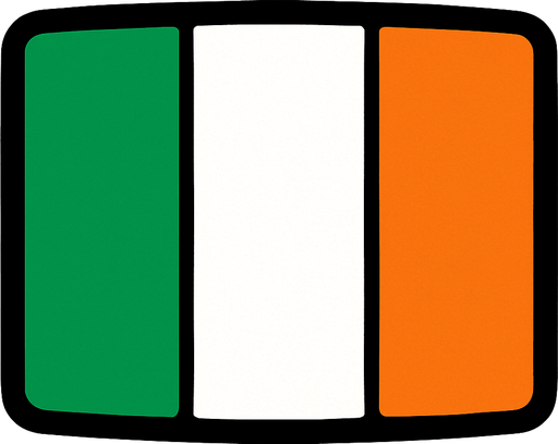 ireland flag.
In-Game asset.  2d.  High contrast.  No shadows