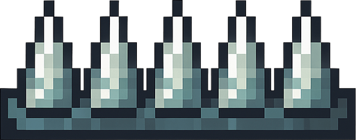 tira de puas hecho con pixeles.
In-Game asset.  2d.  High contrast.  No shadows