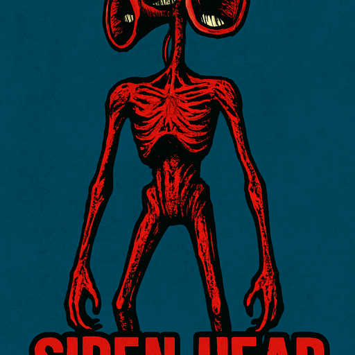 siren head.
In-Game asset.  2d.  High contrast.  No shadows