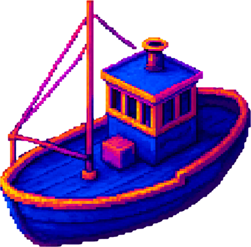 This same boat 3/4 top view facing south.