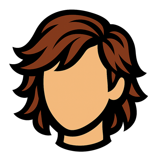 A head with hair.
In-Game asset.  2d.  High contrast.  No shadows