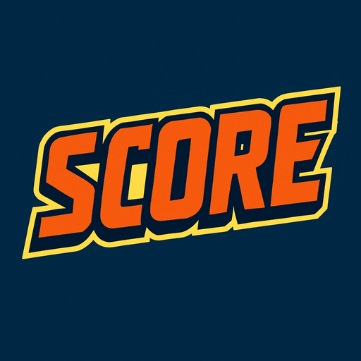 Display icon that says score sci fi comic style font.
In-Game asset.  2d.  High contrast.  No shadows