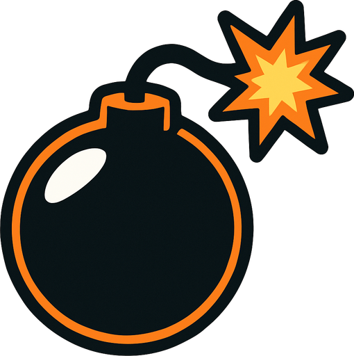 Bomb.
In-Game asset.  High contrast.  No shadows. 2d