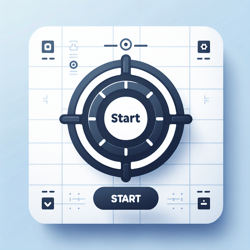 make a start button logo.
Single Game Texture. In-Game asset. 2d. Blank background. High contrast. No shadows.