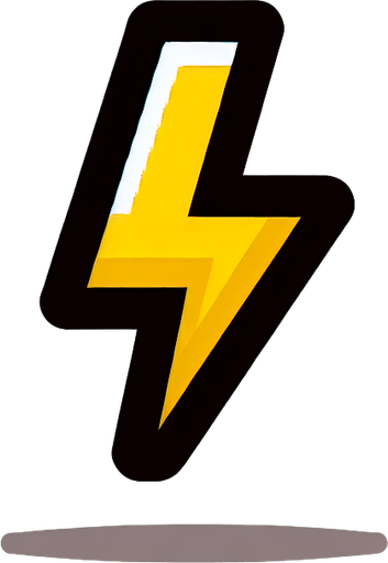 in-game asset. yellow lighting bolt. small black outline. blank background. minimalistic flat graphic. Single Game Texture. 2d. Blank background. High contrast. No shadows..
Single Game Texture. In-Game asset. 2d. Blank background. High contrast. No shadows.
