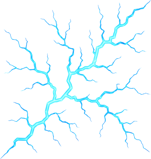blue electricity.
In-Game asset.  2d.  High contrast.  No shadows