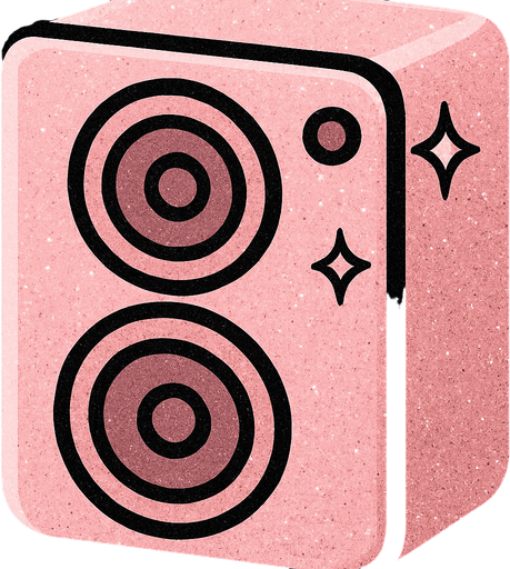 in Kawaii color light pink with black degraded and sparkle details of glitter black