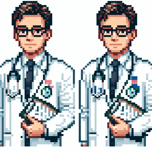 a sprite of a doctor.
a 2d sprite of a doctor