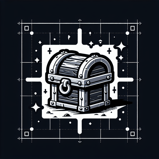 hazine kutusu.
Single Game Texture.  In-Game asset.  2d.  Blank background.  High contrast.  No shadows