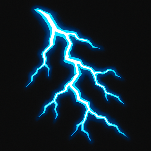 Lightning.
In-Game asset.  2d.  High contrast.  No shadows