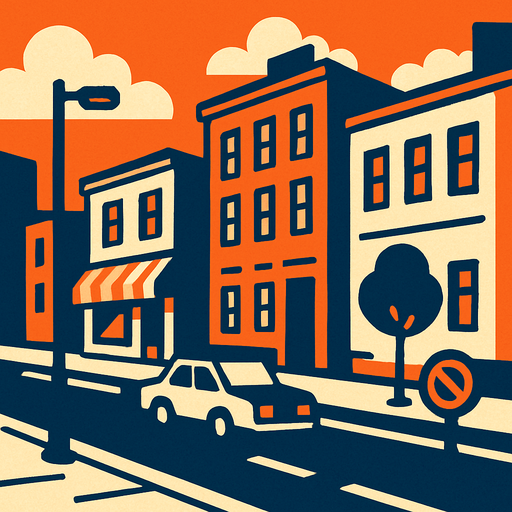 Street.
In-Game asset.  2d.  High contrast.  No shadows