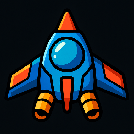 uzay gemısı.
In-Game asset.  2d.  High contrast.  No shadows