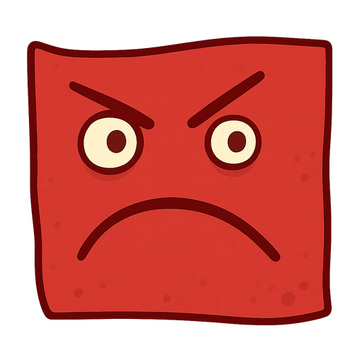 A red MONSTER
. No background. Transparent background. Blank background. No shadows. 2d. In-Game asset. flat