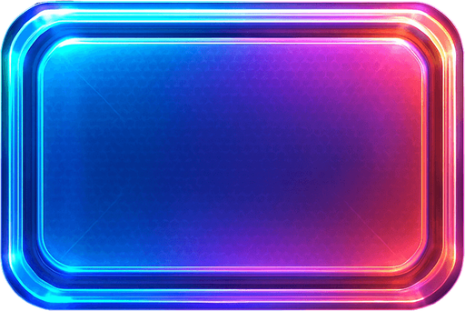 button in the shape of a protorealistic holographic futuristc Rectangle .
Front view.