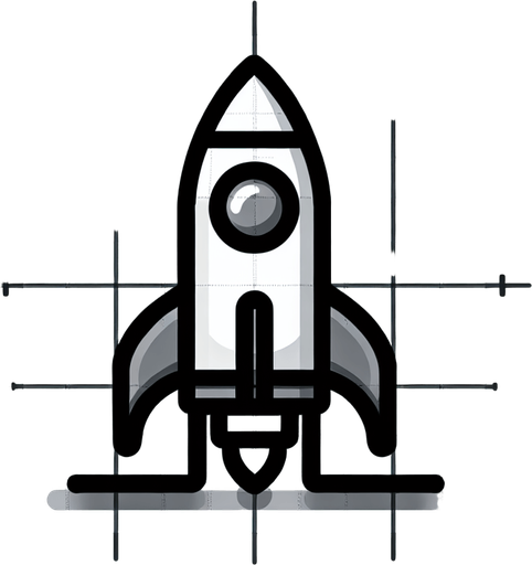 A Rocket image.
Single Game Texture. In-Game asset. 2d. Blank background. High contrast. No shadows.