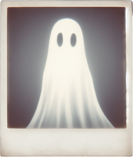 Polaroid photo of ghost, Japanese ghost
Single Game Texture. In-Game asset. 2d. Blank background. High contrast. No shadows.