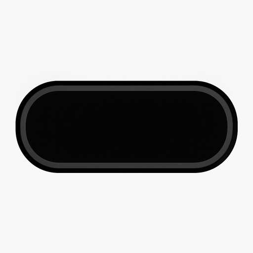 Yazısız siyah button.
In-Game asset.  2d.  High contrast.  No shadows