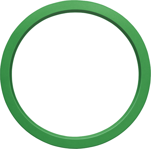 Simple green ringline with transparent inner. Front view