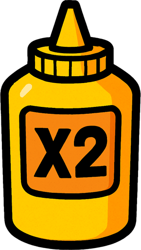 Mustard Bottle, label is x2.
In-Game asset.  2d.  High contrast.  No shadows