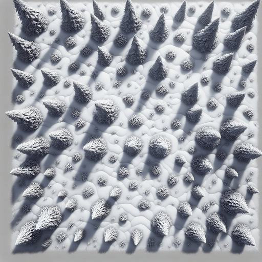 Real snowy ground top view.
Single Game Texture. In-Game asset. 2d. Blank background. High contrast. No shadows.