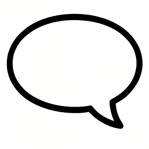 Make a dialogue bubble with NO TEXT!.
In-Game asset.  2d.  High contrast.  No shadows