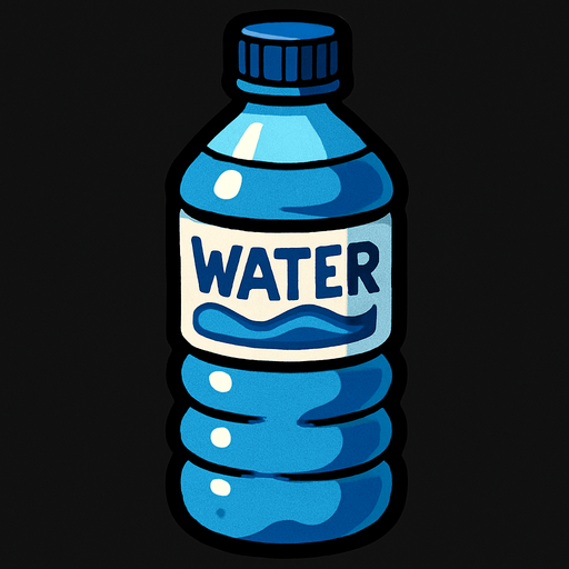 Bottle a water.
In-Game asset.  2d.  High contrast.  No shadows