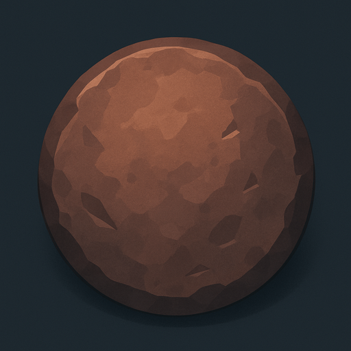 round ironstone colored.
In-Game asset