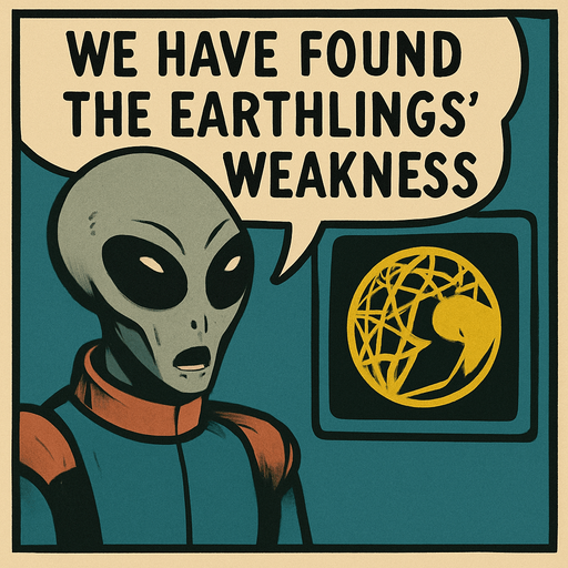 Make sure spelling in speech bubble is correct "We have found the earthlings weakness"