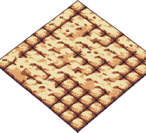 pixel art tiling of a desert sandy ground..
Single Game Texture. In-Game asset. 2d. Blank background. High contrast. No shadows.