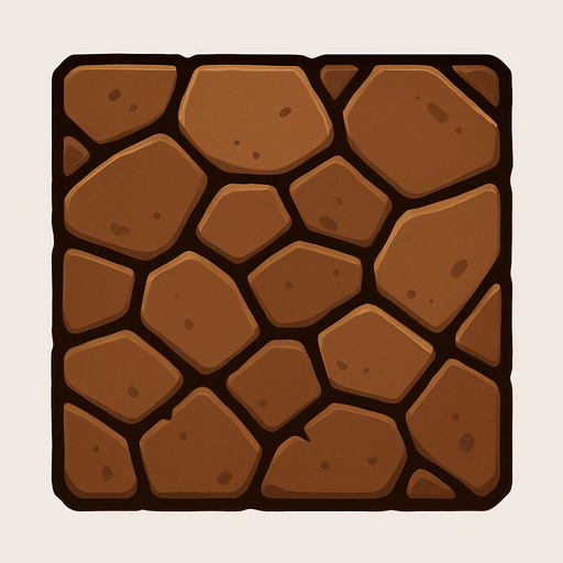 piso marron.
In-Game asset.  2d.  High contrast.  No shadows
