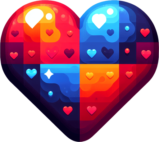Heart.
Single Game Texture.  In-Game asset.  2d.  High contrast.  No shadows