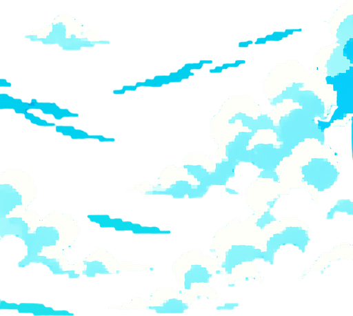 a beautiful sky. pixel
In-Game asset.  2d.  High contrast.  No shadows