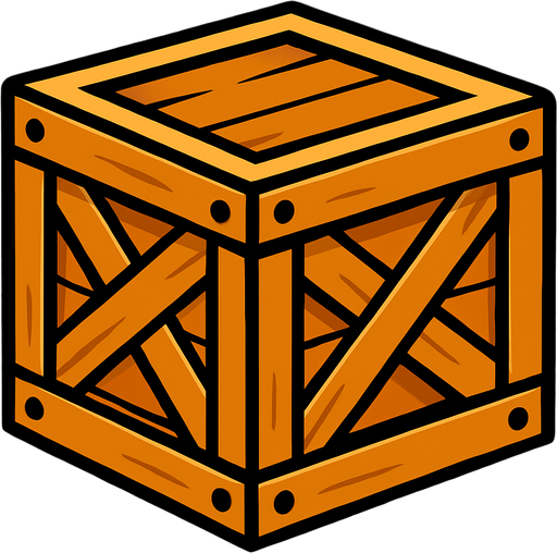 Box.
In-Game asset.  2d.  High contrast.  No shadows