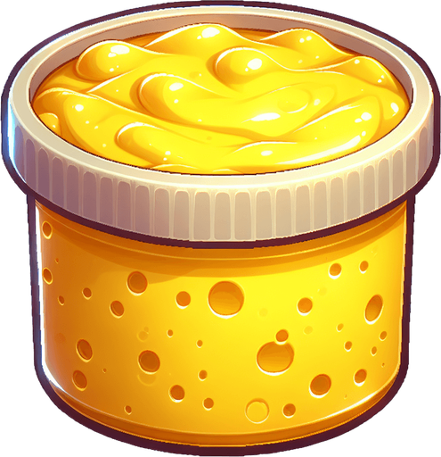 yellow mustard.
Single Game Texture. In-Game asset. 2d. Blank background. High contrast. No shadows.
