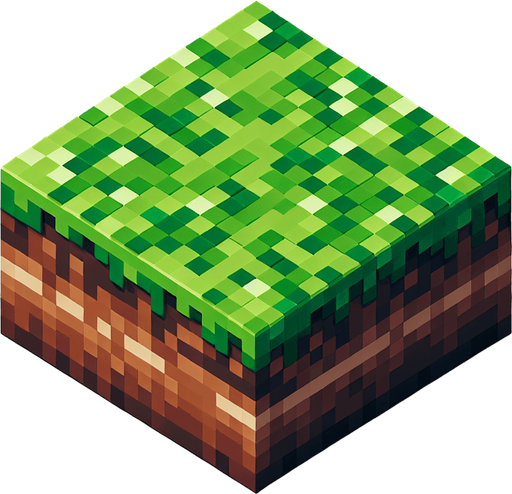 top view of a Minecraft grass block.
Single Game Texture.  In-Game asset.  2d.  Blank background.  High contrast.  No shadows