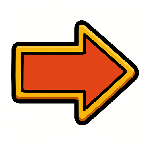 Flecha hacia la derecha.
In-Game asset.  2d.  High contrast.  No shadows