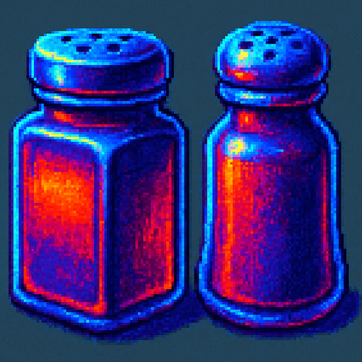 A set of spices shakers.