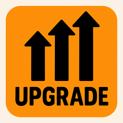 Yukarı doğru 3 ok upgrade.
In-Game asset.  2d.  High contrast.  No shadows