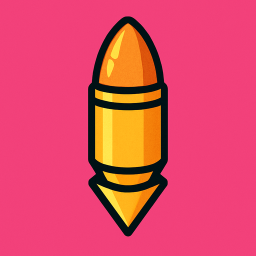 bullet pointing down.
In-Game asset.  2d.  High contrast.  No shadows