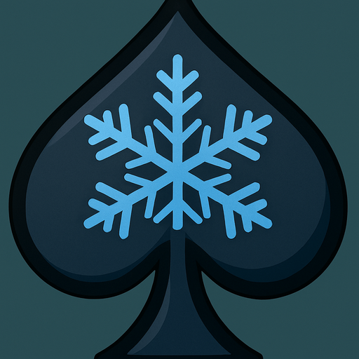 This spade with a blue snowflake in the center