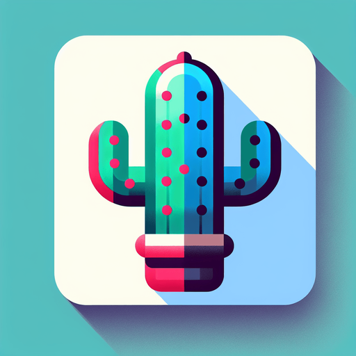 Create some cactus.
Single Game Texture.  In-Game asset.  2d.  Blank background.  High contrast.  No shadows