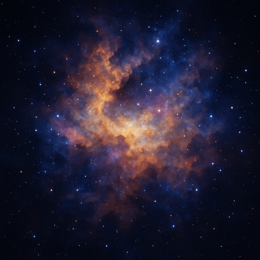 Top view of space cloud.