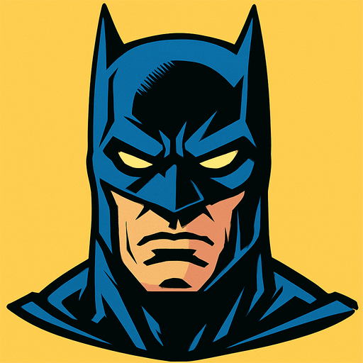 Süper kahraman olan Batman'ın kafasını oluştur.
In-Game asset.  High contrast.  No shadows