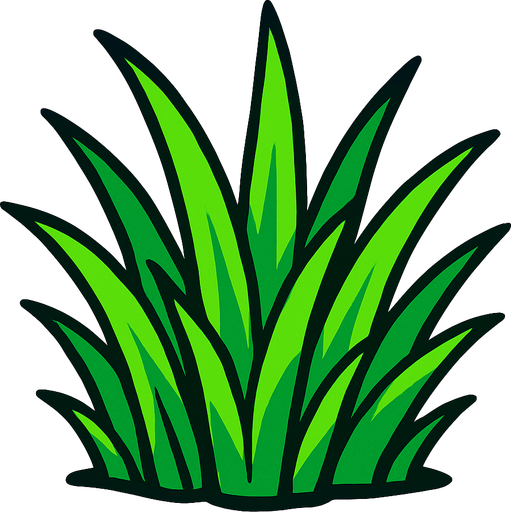 grass.
In-Game asset.  2d.  High contrast.  No shadows