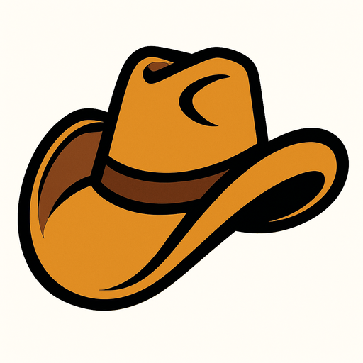 Cowboy hat.
In-Game asset.  2d.  High contrast.  No shadows