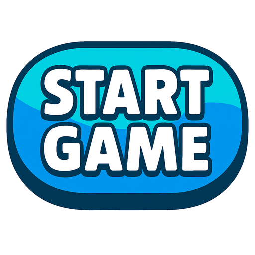 Start game button.
In-Game asset.  2d.  High contrast.  No shadows